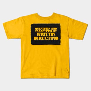 Quentin Tarantino Directino Kids T-Shirt